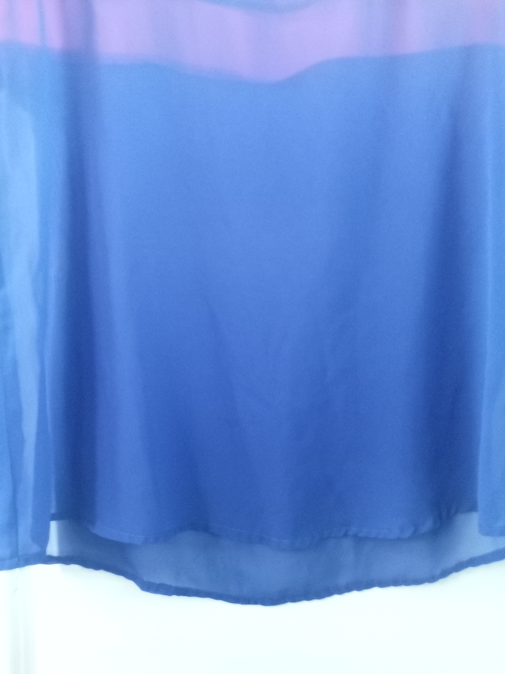 Glam Dollz 2010s Colorblock Corporate Casual Twee Sheer Flowy Blouse Size Large - Picture 7 of 8